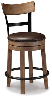 Pinnadel Upholstered Swivel Barstool