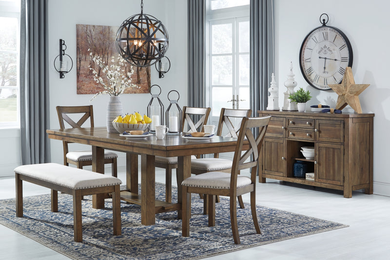 Mesa de comedor extensible rectangular Moriville