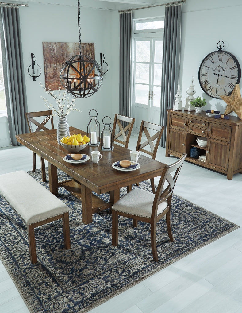 Mesa de comedor extensible rectangular Moriville