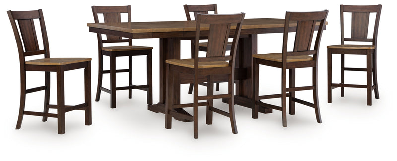 Juego de comedor Rylandeen a la altura de la encimera (hasta 8 taburetes de bar)