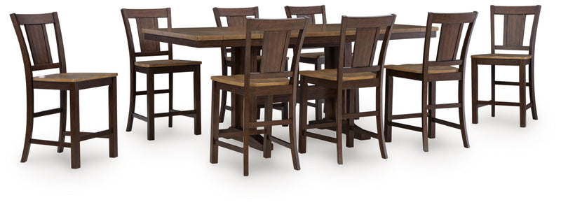Juego de comedor Rylandeen a la altura de la encimera (hasta 8 taburetes de bar)