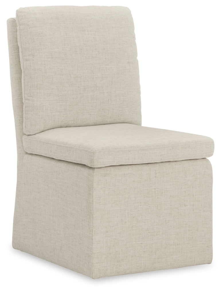 Silla de comedor lateral tapizada Krystanza