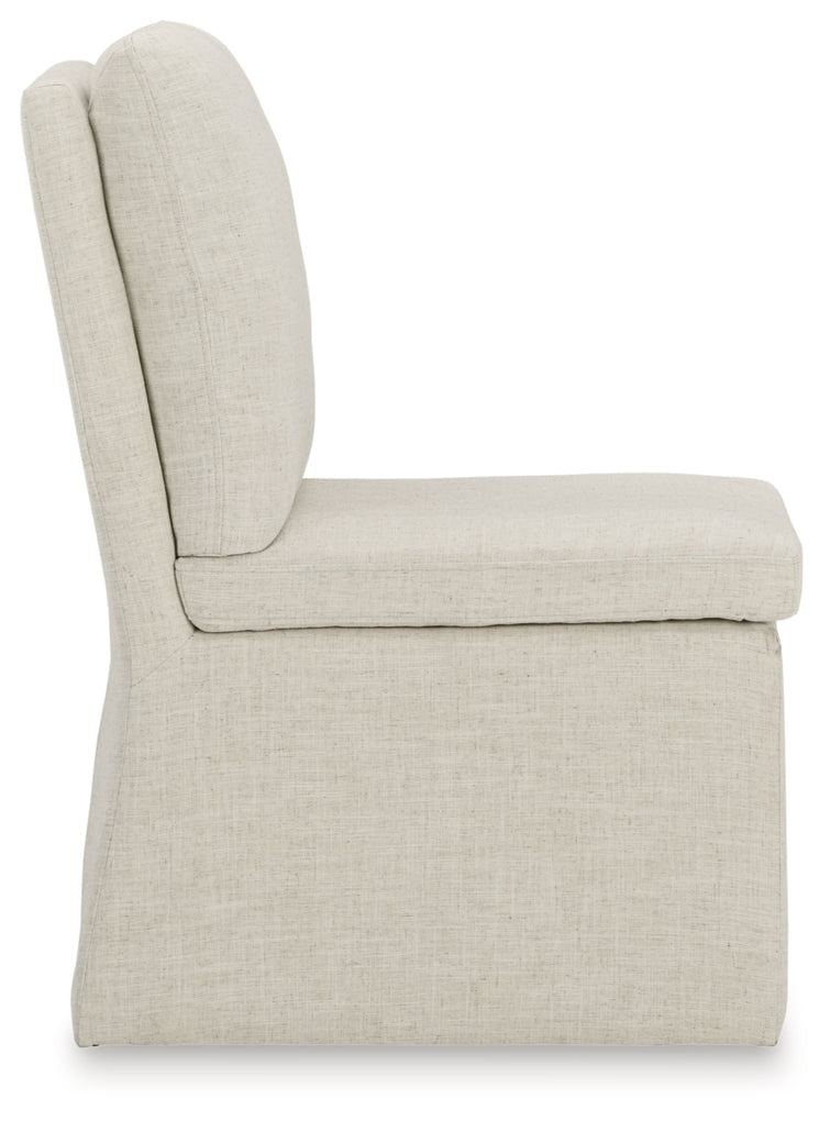 Silla de comedor lateral tapizada Krystanza