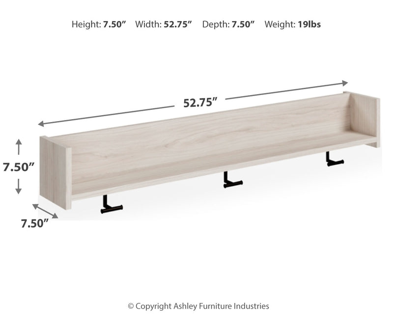Perchero de pared Socalle con estante