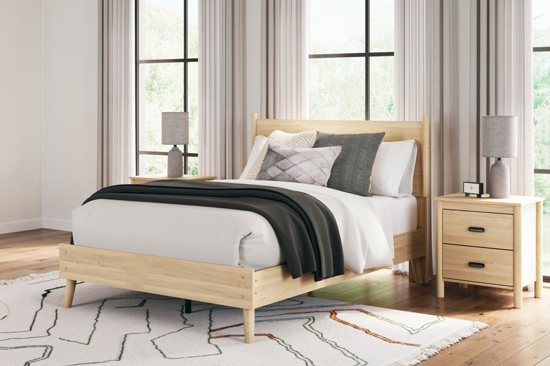 Cama con plataforma y panel Cabinella