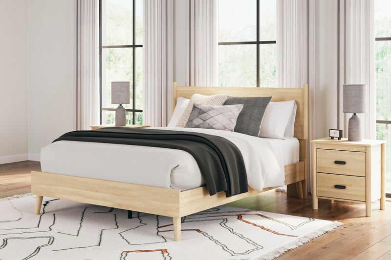 Cama con plataforma y panel Cabinella