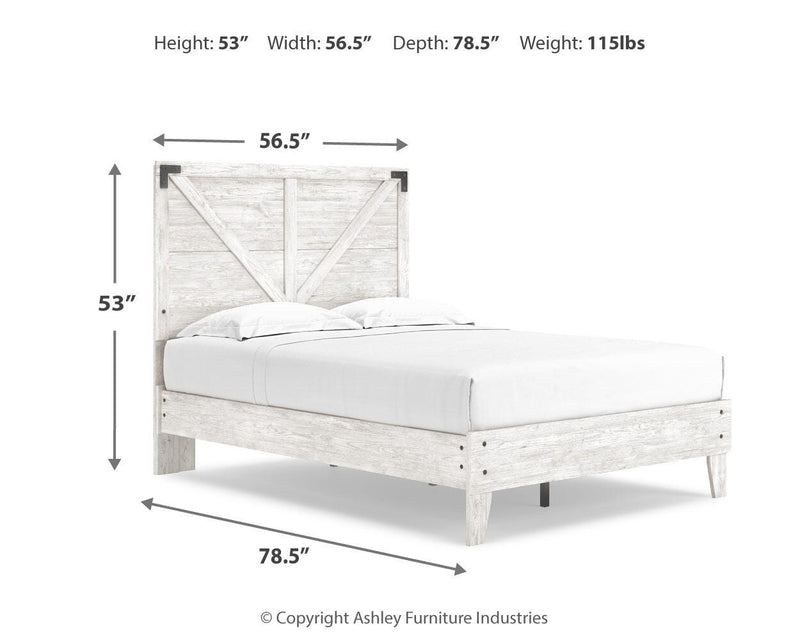 Cama de plataforma con panel de Shawburn Crossbuck