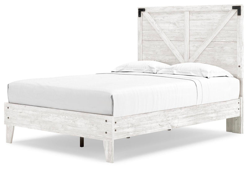 Cama de plataforma con panel de Shawburn Crossbuck