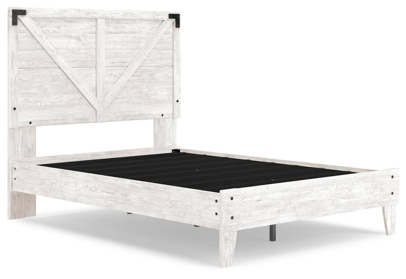 Cama de plataforma con panel de Shawburn Crossbuck