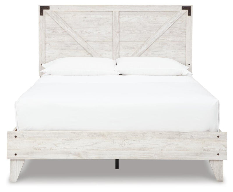 Cama de plataforma con panel de Shawburn Crossbuck