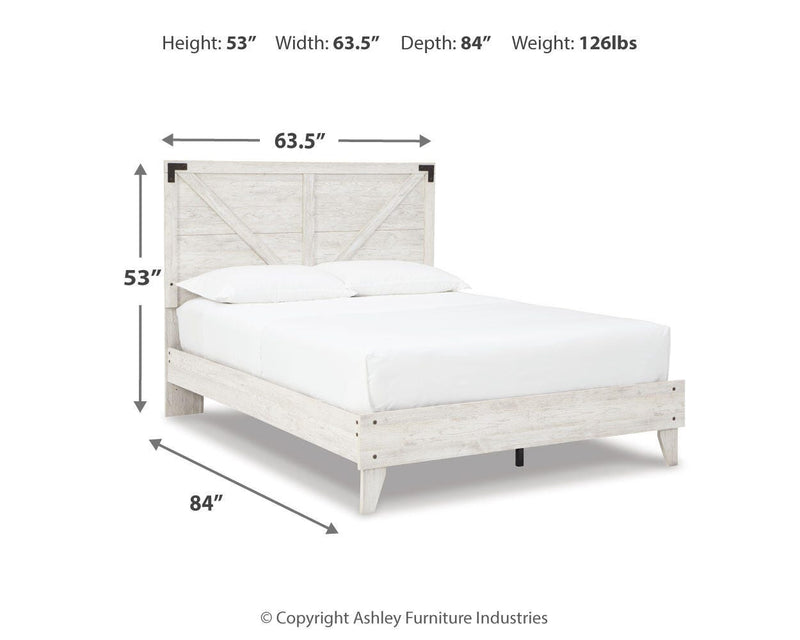 Cama de plataforma con panel de Shawburn Crossbuck