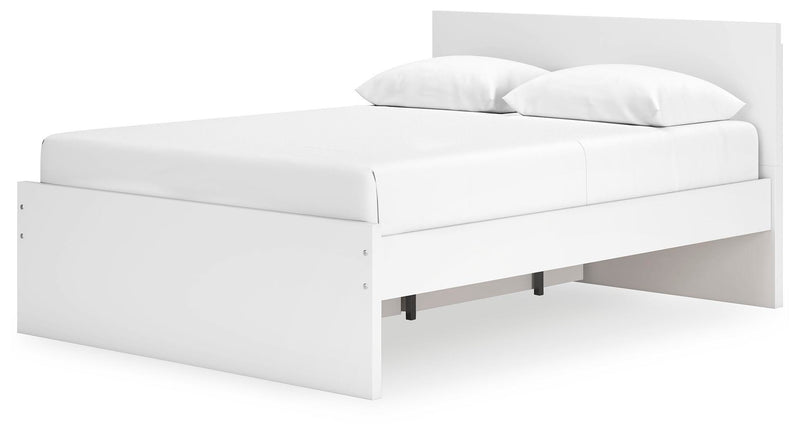 Cama con plataforma Onita con 1 compartimento de almacenamiento lateral