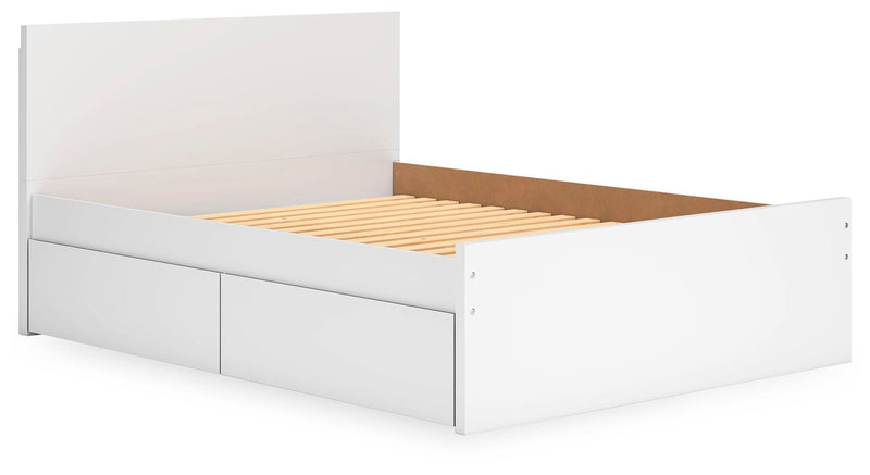 Cama con plataforma Onita con 1 compartimento de almacenamiento lateral