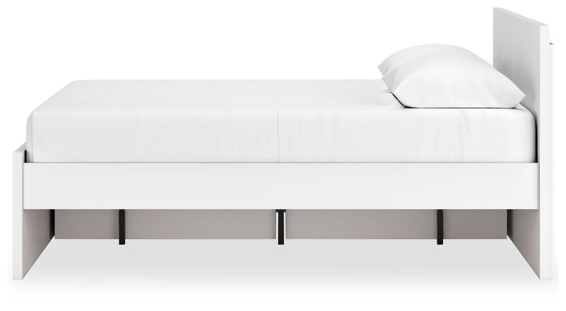 Cama con plataforma Onita con 1 compartimento de almacenamiento lateral
