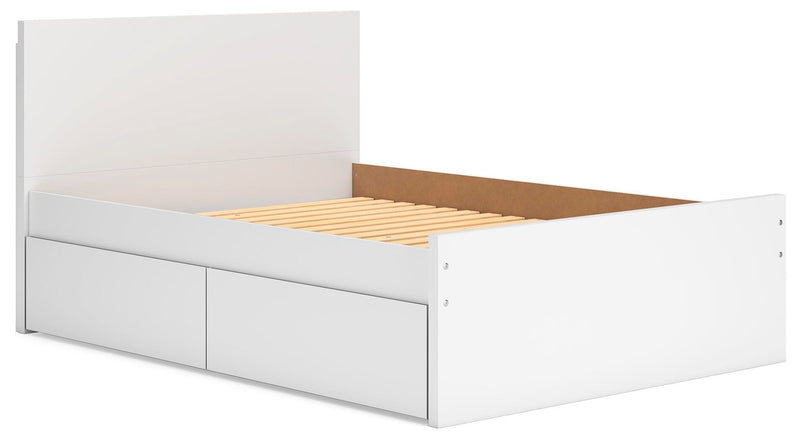 Cama con plataforma Onita con 1 compartimento de almacenamiento lateral