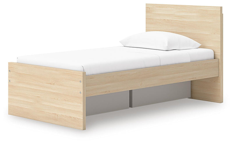 Cama con plataforma Onita con 1 compartimento de almacenamiento lateral