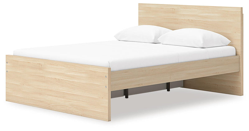 Cama con plataforma Onita con 1 compartimento de almacenamiento lateral