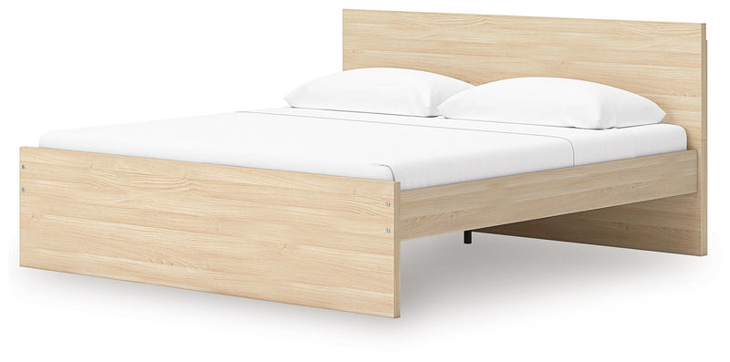 Cama con plataforma Onita con 1 compartimento de almacenamiento lateral