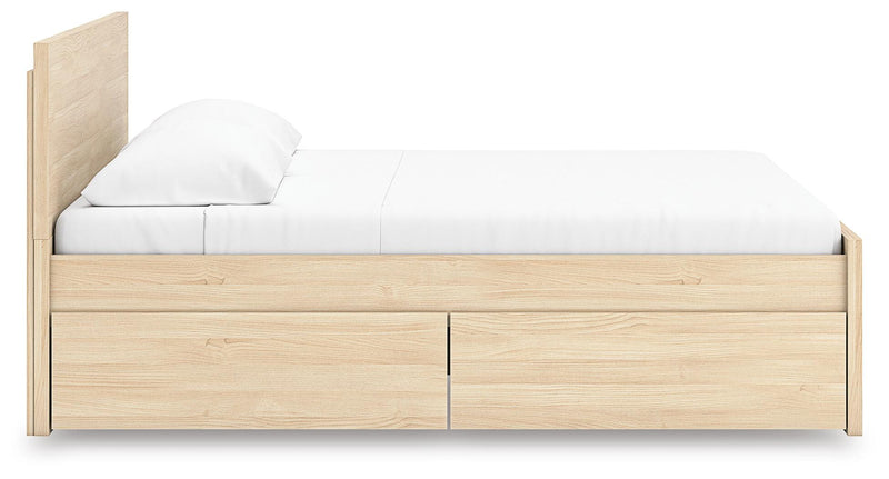 Cama con plataforma Onita con 1 compartimento de almacenamiento lateral