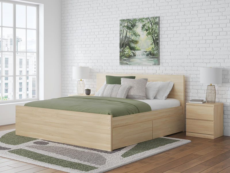 Onita Panel Platform Bed with 2 Side Storage