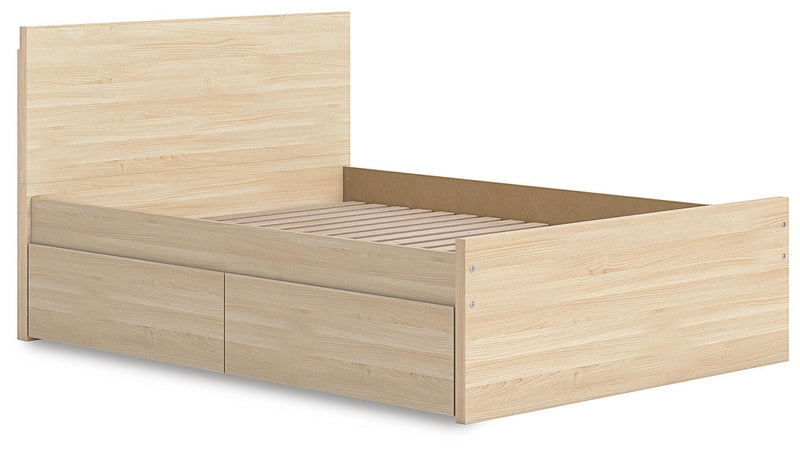 Cama con plataforma Onita con 1 compartimento de almacenamiento lateral