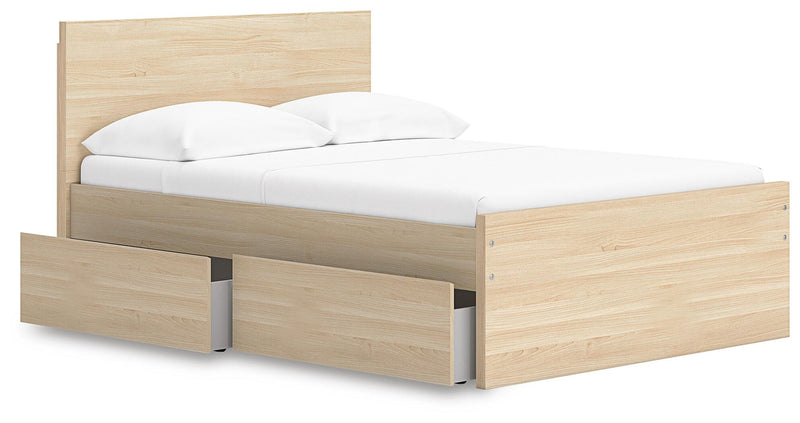 Cama con plataforma Onita con 1 compartimento de almacenamiento lateral