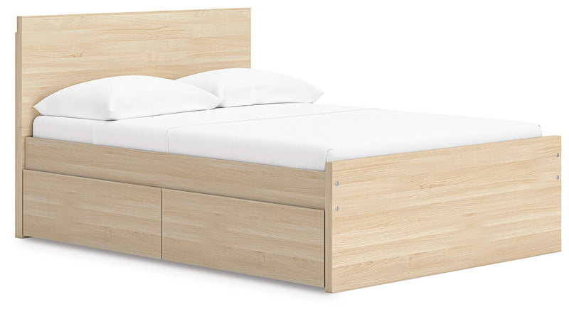 Cama con plataforma Onita con 1 compartimento de almacenamiento lateral