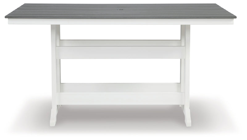 MESA DE MOSTRADOR RECTA Transville con opción de sombrilla