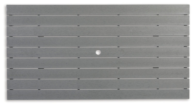 MESA DE MOSTRADOR RECTA Transville con opción de sombrilla