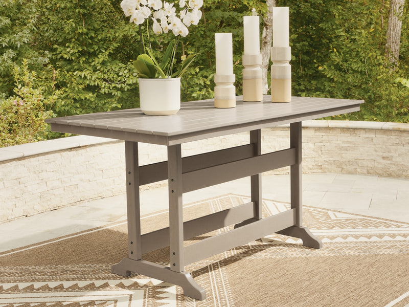 Mesa de mostrador rectangular Sandy Dune con opción de sombrilla