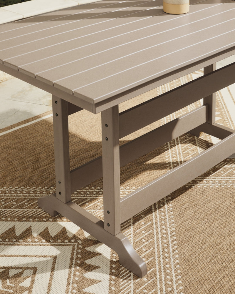 Mesa de mostrador rectangular Sandy Dune con opción de sombrilla