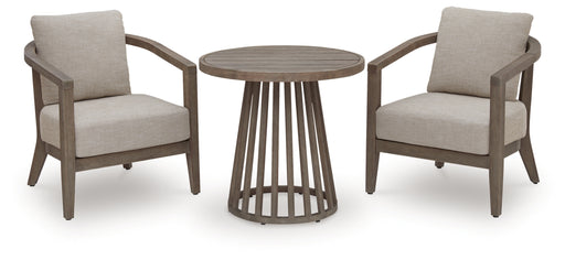 Sunset Lake Chairs w/CUSH/ Table Set (3/CN)