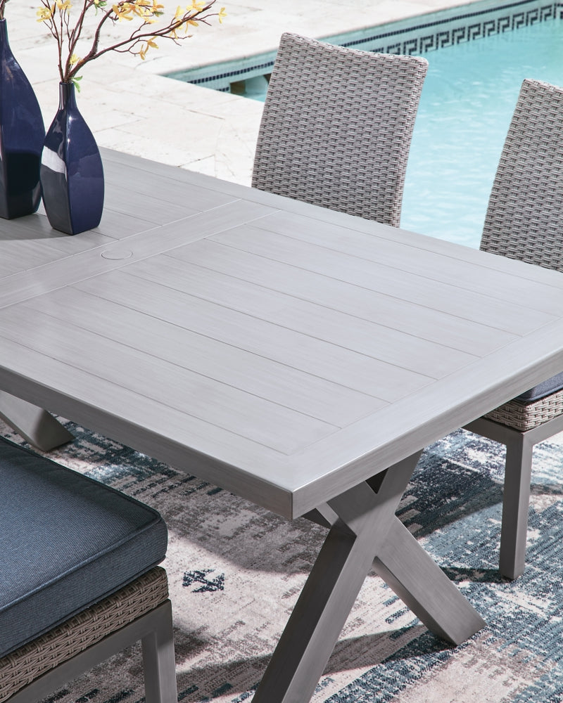 Dillon Beach RECT Dining Table with Umbrella Option