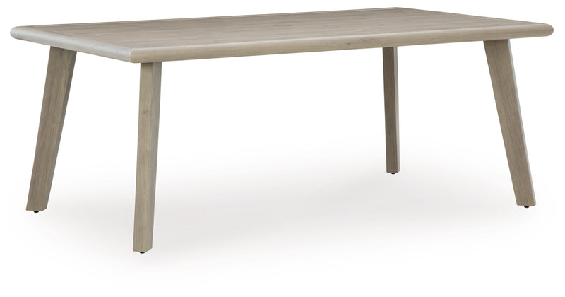 Carisbo RECT Dining Table with Umbrella Option