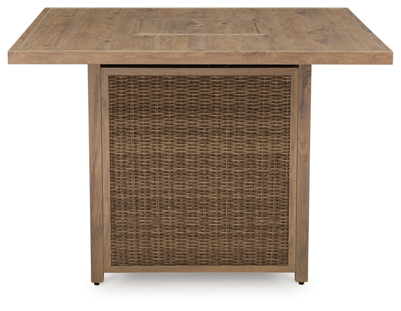 Walton Bridge Square Bar Table w/Fire Pit