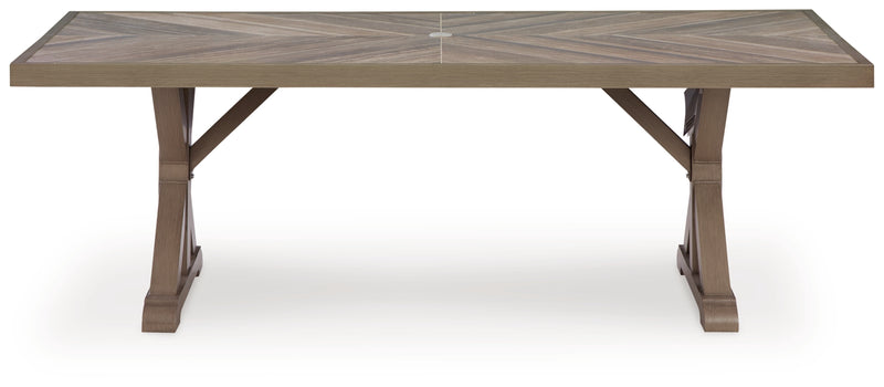 Revare Beach RECT Dining Table with Umbrella Option