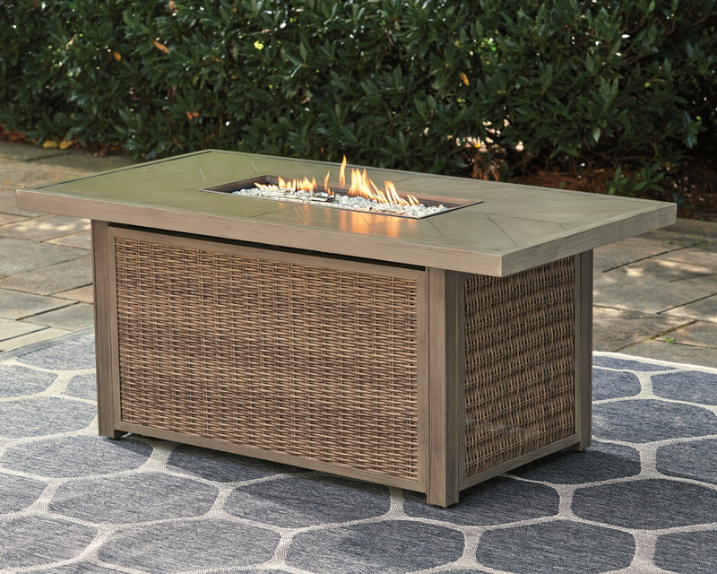 Mesa rectangular para fogata Beachcroft