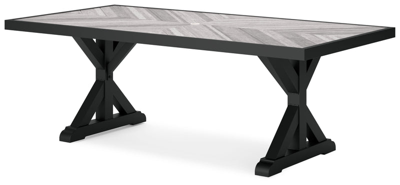 Beachcroft RECT Dining Table with Umbrella Option