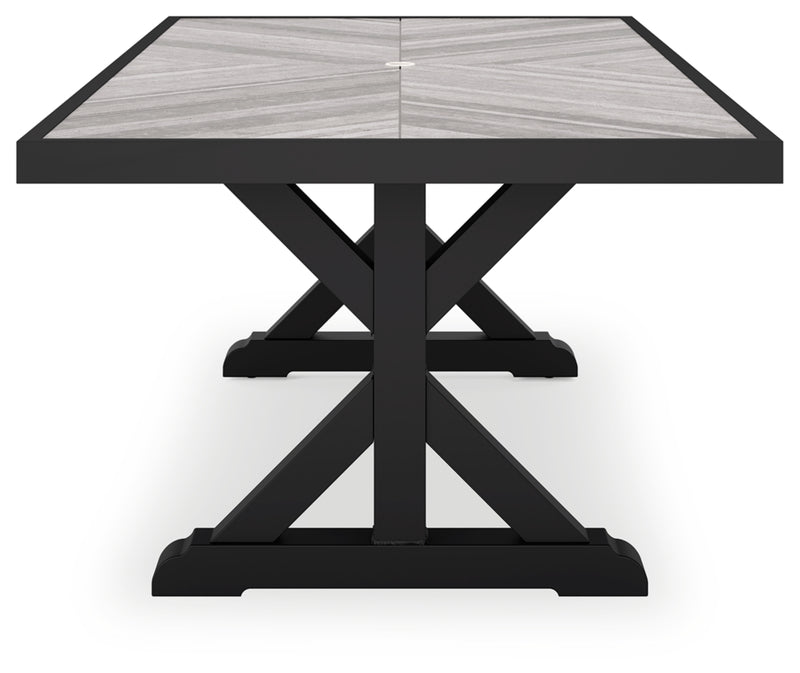 Beachcroft RECT Dining Table with Umbrella Option