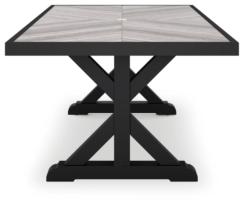 Beachcroft RECT Dining Table with Umbrella Option
