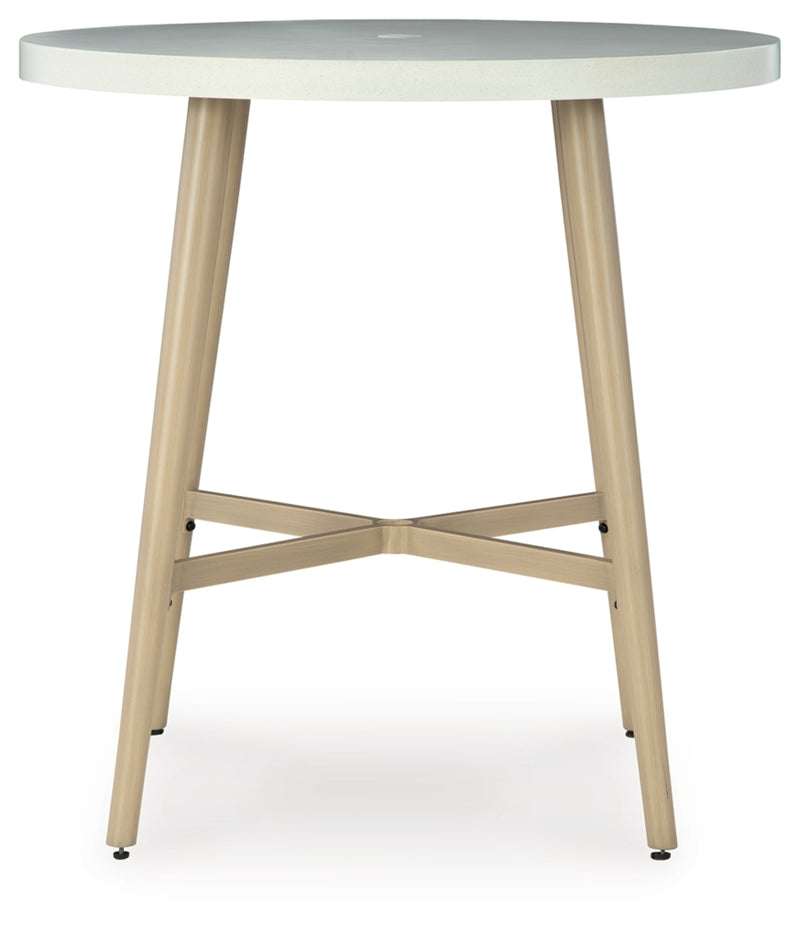 Seton Creek Round Bar Table with Umbrella Option
