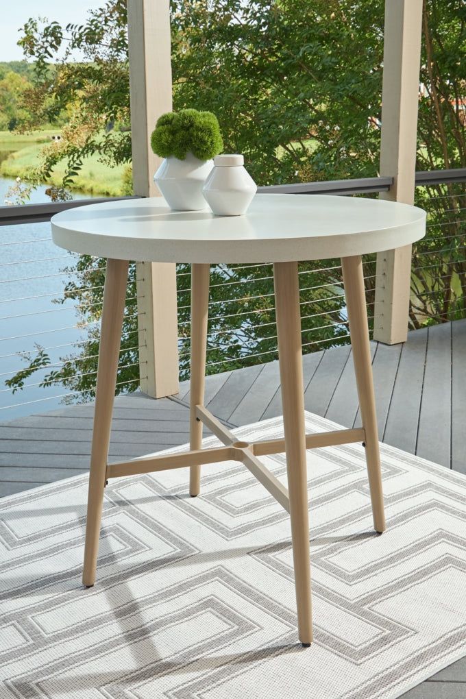 Seton Creek Round Bar Table with Umbrella Option