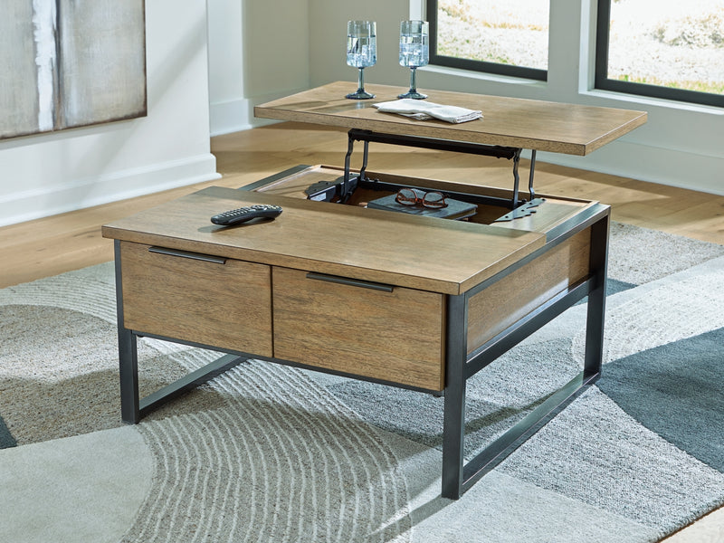 Mesa de centro Montia con tapa elevable