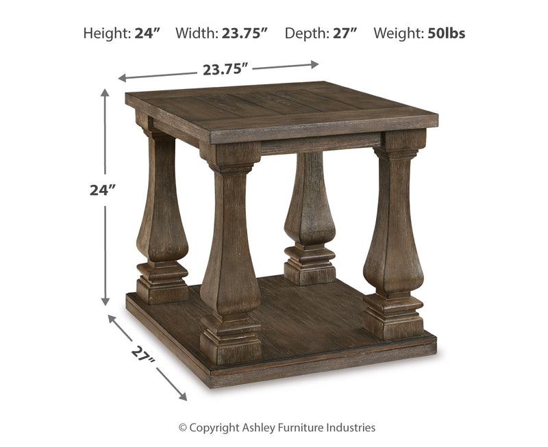 Mesa auxiliar rectangular Johnelle