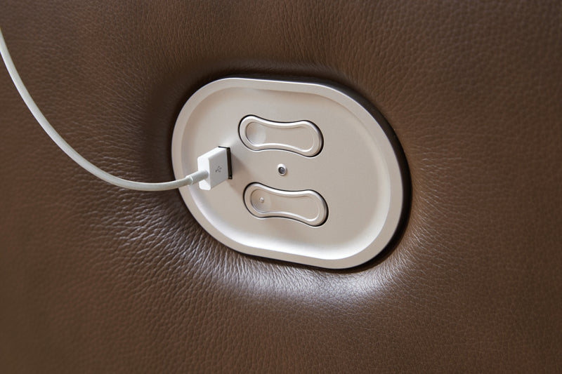 Sofá reclinable eléctrico VonRyan con reposacabezas ajustable