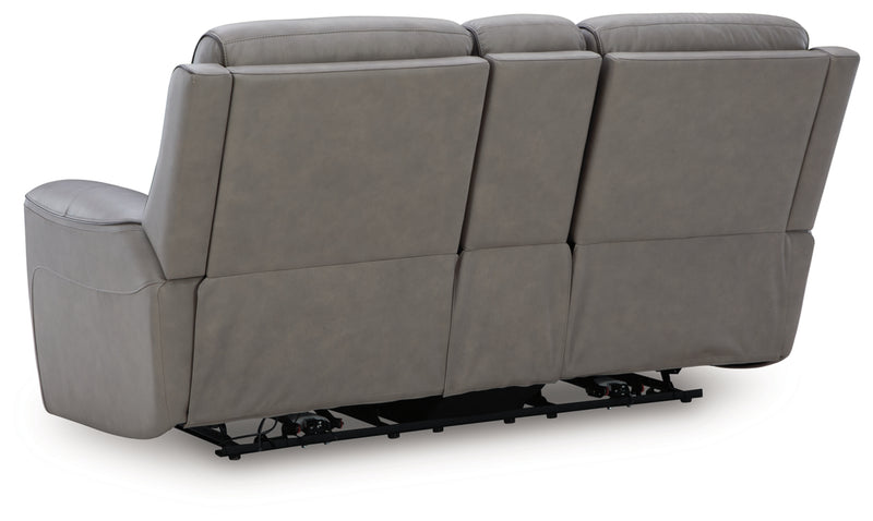 Sofá biplaza reclinable eléctrico 5Z-Relaxation con consola y reposacabezas ajustable