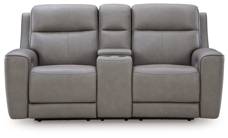 Sofá biplaza reclinable eléctrico 5Z-Relaxation con consola y reposacabezas ajustable