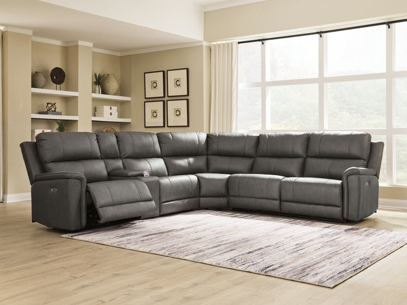 Seccional reclinable eléctrico Beryton de 6 piezas