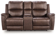 Beryton Power Reclining Loveseat/Console/Adjustable Headrest