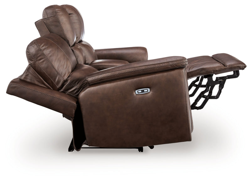Beryton Power Reclining Loveseat/Console/Adjustable Headrest